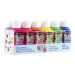 DECO ART CRAFTER'S ACRYLIC 12 BRIGHTS VALUE PACK DASK396-B