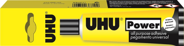 UHU® POWER ALL PURPOSE ADHESIVE -33ml BLISTER 3-62257