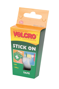 STICK ON TAPE 20 X 50cm WHITE H & L VELCRO® brand