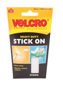 HD STICK ON STRIPS 50mm x 100m WHITE VELCRO® brand