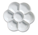 PORCELAIN DAISY PALETTE 7 WELL SMALL 4¾inch / 12cm