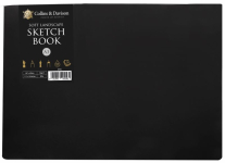 A3 LANDSCAPE SOFT SKETCH BOOK 20 SH CREAM PAPER BLACK COVER