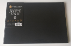 A4 LANDSCAPE SOFT SKETCH BOOK 20 SH WHITE PAPER BLACK COVER