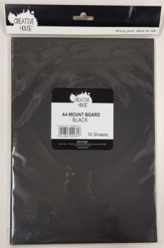DR MOUNTBOARD A4 BLACK 10 PACK CREATIVE HOUSE