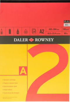 DR A2 RED & YELLOW GUMMED PAD (150gsm) 434130200