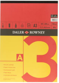 DR A3 RED & YELLOW GUMMED PAD (150gsm) 434130300