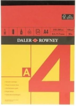 DR A4 RED & YELLOW GUMMED PAD (150gsm) 434130400