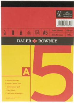 DR A5 RED & YELLOW GUMMED PAD (150gsm) 434130500