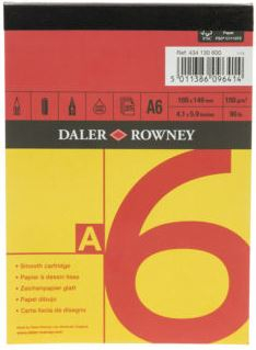 DR A6 RED & YELLOW GUMMED PAD (150gsm) 434130600
