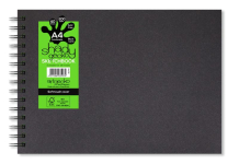 SHADY GECKO BLACK A4 LANDSCAPE 200gsm CARD SKETCHBOOK GEC401