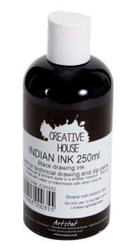 INDIAN INK 250ml - BLACK CREATIVE HOUSE