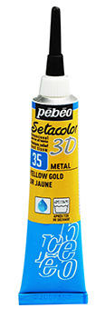 PEBEO SETACOLOR 3D YELLOW GOLD METALLIC 20ml 557035