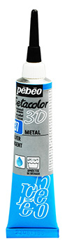 PEBEO SETACOLOR 3D SILVER METALLIC 20ml 557037