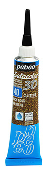 PEBEO SETACOLOR 3D RICH GOLD GLITTER 20ml 557040