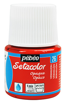 PEBEO SETACOLOR OPAQUE 45ml - VERMILLION 295026