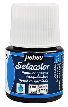 PEBEO SETACOLOR OPAQUE 45ml - SHIMMER JET BLACK 295079