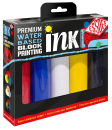 BLOCK PRINTING INK 5 SET PRIMARY COLOURS 100ml  LPI/A5R