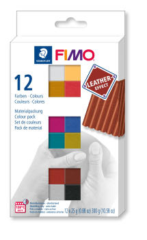FIMO LEATHER-EFFECT SET OF 12 COLOURS 8013 C12-2