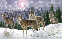 R&L WOLVES LARGE PAINT BY NUMBERS PAL19