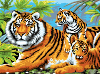 R&L TIGER & CUBS JUNIOR PAINT BY NUMBERS PJL5