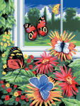 R&L BUTTERFLIES SMALL JUNIOR PAINT BY NUMBERS PJS17