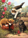 R&L KITTENS AT PLAY SMALL JUNIOR PAINT BY NUMBERS PJS52