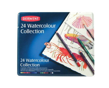 DERWENT WATERCOLOUR COLLECTION TIN OF 24 0700304