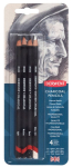 DERWENT CHARCOAL PENCILS BLISTER OF 4 39000