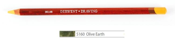DERWENT DRAWING PENCILS OLIVE EARTH 0700681