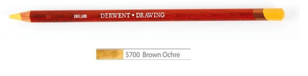 DERWENT DRAWING PENCILS BROWN OCHRE 34386