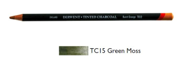 DERWENT TINTED CHARCOAL PENCIL GREEN MOSS (TC15) 2301679