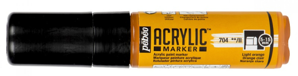 PEBEO ACRYLIC MARKER 5-15mm TIP LT ORANGE 201704