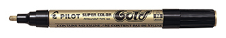 PILOT METALLIC MARKERS-GOLD MEDIUM SUPER COLOR 472101280