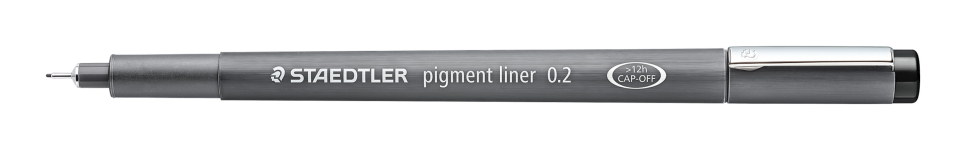 STAEDTLER PIGMENT LINER 0.2MM BLACK 308 02-9