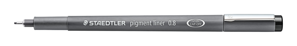 STAEDTLER PIGMENT LINER 0.8MM BLACK 308 08-9
