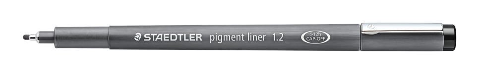 STAEDTLER PIGMENT LINER 1.2MM BLACK 308 12-9