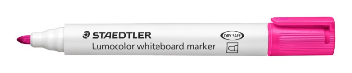 STAEDTLER LUMOCOLOR WHITEBOARD MARKER BULLET TIP PINK 351-20