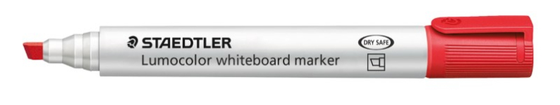 STAEDTLER LUMOCOLOR WHITEBOARD MARKER CHISEL TIP RED 351 B-2