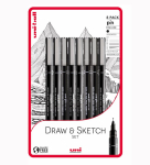 UNI PIN 8PC PLASTIC FREE PACK DRAW AND SKETCH 238212799