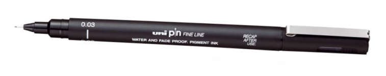 UNI PIN FINE LINE BLACK 0.03 003-200S PINK BOX