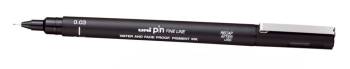 UNI PIN FINE LINE BLACK 0.03 003-200S PINK BOX