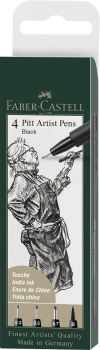 FABER CASTELL PITT ARTIST PEN WALLET BLACK 167100