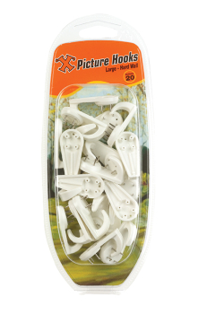 X-HOOKS LARGE HARD WALL CLAM PACK OF 20