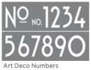 ART DECO NUMBERS 6