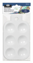 R&L PLASTIC RECTANGULAR 6 WELL PALETTE SMALL 13cm x 8.5cm