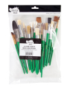 ASSORTED BRUSH BAG - 25 SHORT HANDLE