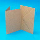 CRAFT UK C6 KRAFT CARDS/ENVELOPES 50 PACK 2049