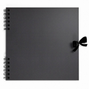 GECKO STASHY KEEPSAKE BOOK 30cm SQ 30 SH BLACK TONED CARD