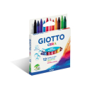 GIOTTO CERA WAX CRAYONS 12PCS SET F281200