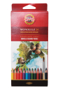 KOH-I-NOOR MONDELUZ 24 AQUA W/SOLUBLE PENCILS
